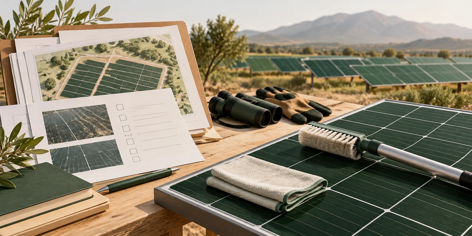 Concept illustration for How should a PV module cleaning and inspection plan be defined?