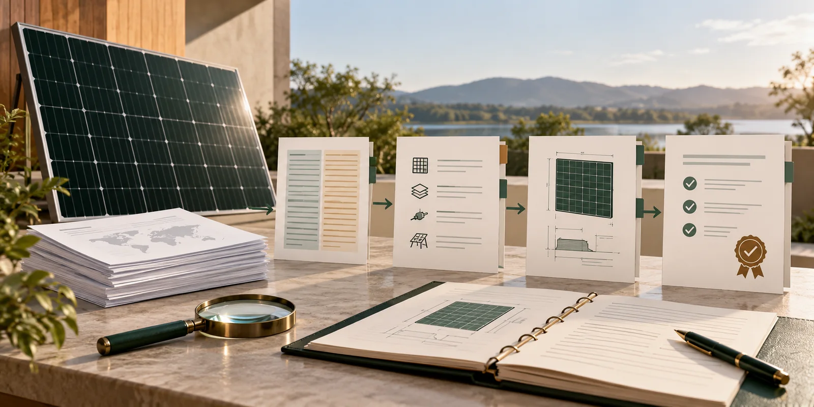 Concept illustration for How should photovoltaic module technical translations be controlled?